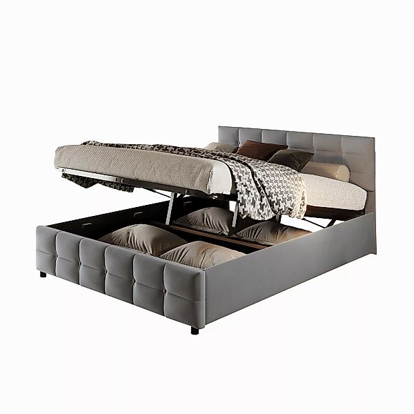 Flieks Polsterbett, Hydraulisches Stauraumbett Doppelbett 180x200cm günstig online kaufen