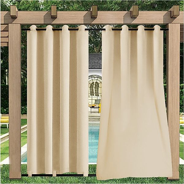 Sunicol Gardine Outdoor Vorhang,Wasserdicht,Oben Unten mit günstig online kaufen