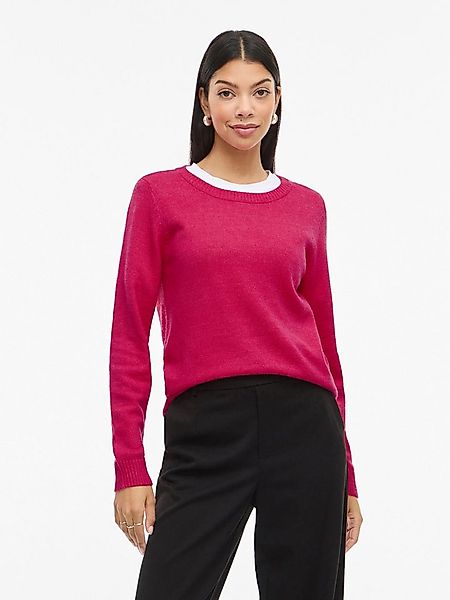 Vila Rundhalspullover VIRIL O-NECK L/S KNIT TOP - NOOS Viskosemischung, reg günstig online kaufen