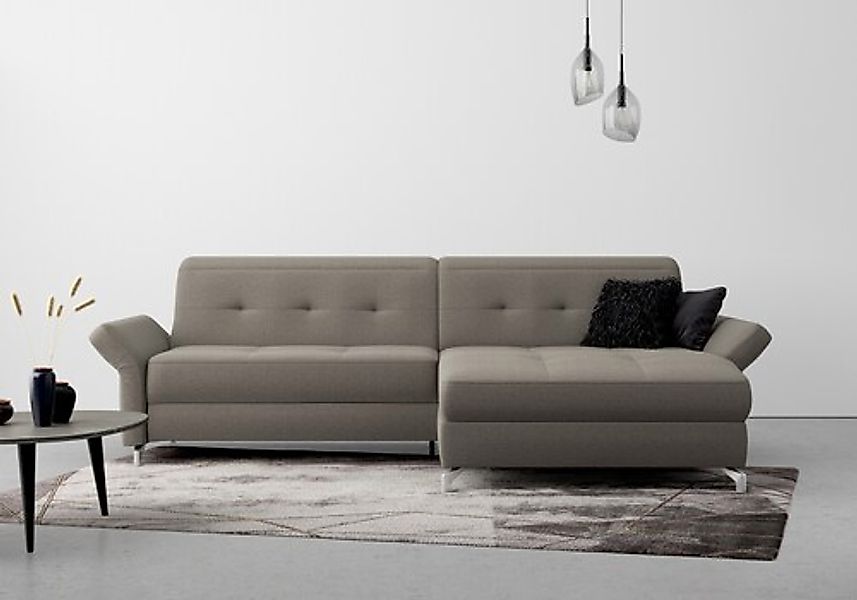 Home affaire Ecksofa »Maredo L-Form« Federkern, wahlweise auch mit Kopfteil günstig online kaufen
