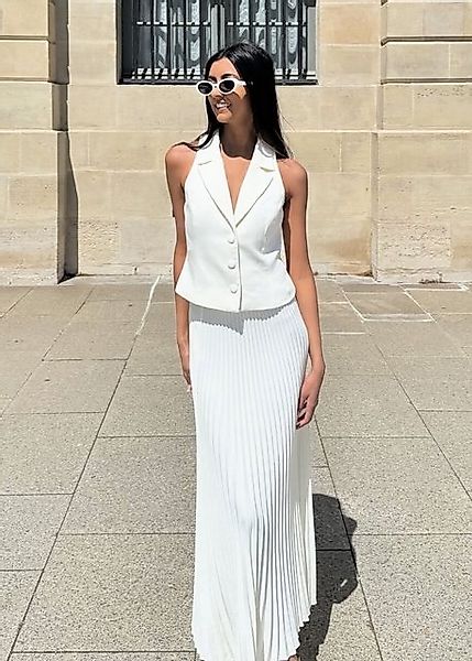Lelü Fashion Hosenanzug Blazer ärmellose mit langem Faltenrock günstig online kaufen