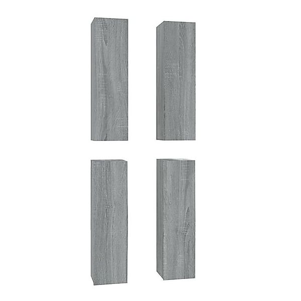 vidaXL TV-Schrank TV-Schränke 4 Stk. Grau Sonoma 30,5x30x110 cm Holzwerksto günstig online kaufen