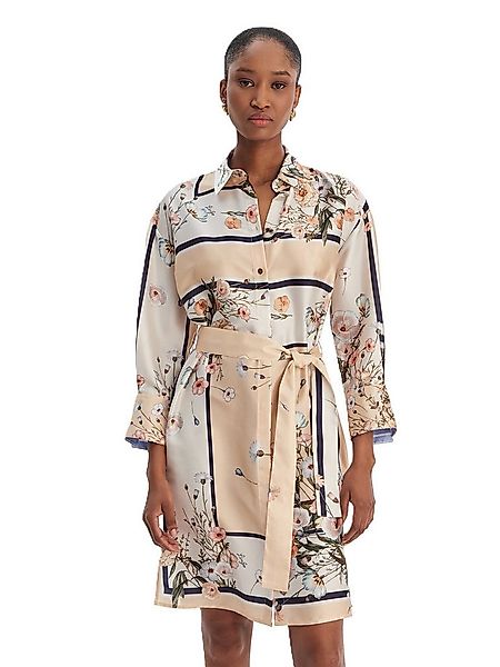 Liu Jo Midikleid - Hemdkleid mit Blumenmuster - Kleid mit Bindegürtel - ele günstig online kaufen