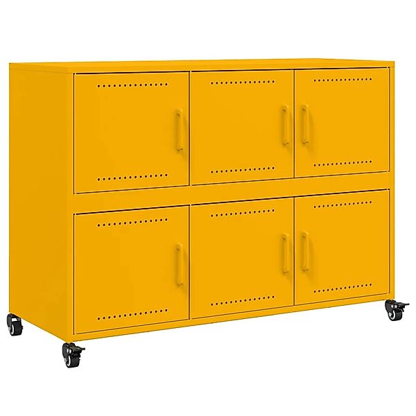 vidaXL Sideboard Senfgelb 100,5x39x72 cm Stahl 846743 günstig online kaufen