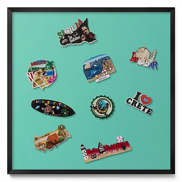 Tulup Magnettafel Dekoratives Magnetboard aus Metall Mintgrün 50x50 cm Magn günstig online kaufen