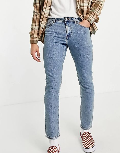 ASOS DESIGN – Schmal geschnittene Stretch-Jeans in mittlerer, getönter „Les günstig online kaufen