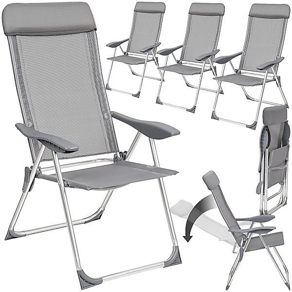 tectake Gartenstuhl 4er Set Gartenstuhl (Set, günstig online kaufen