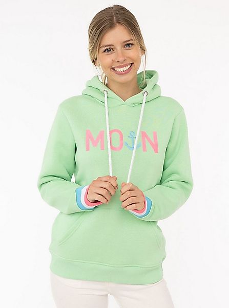 Zwillingsherz Hoodie "Rahel" mit "MOIN" und Anker Stickerei, kontrastfarbig günstig online kaufen