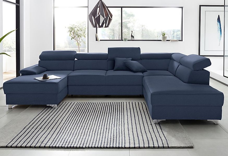 DOMO collection Wohnlandschaft "Mira, inklusive Kopfteilverstellung für meh günstig online kaufen