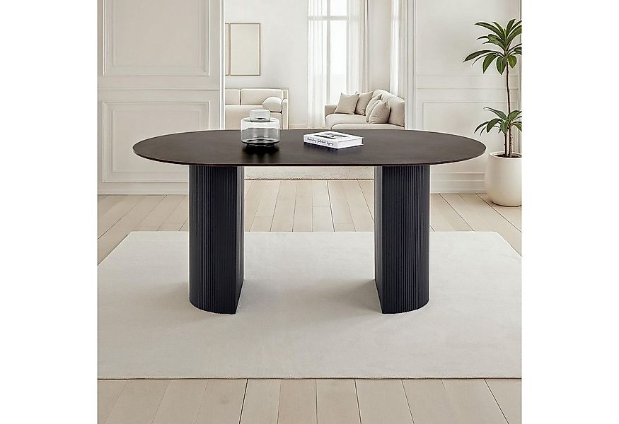 IDIMEX Esstisch LISANDRO, oval 160 x 90 cm mit robuster Keramik-Tischplatte günstig online kaufen
