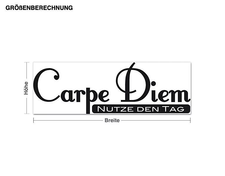 Wandtattoo Spruch Carpe Diem - Nutze den Tag günstig online kaufen