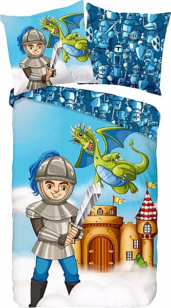 good morning Kinderbettwäsche »Knight«, Baumwolle, 135x200, Reißverschluss, günstig online kaufen
