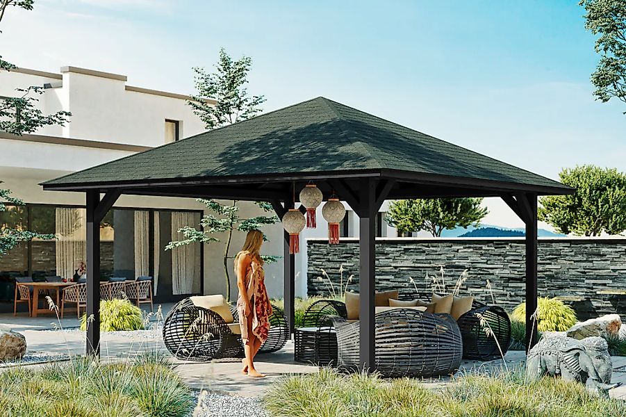 Skanholz Pavillon "Cannes 3", 4-Eck, BxT: 504x504 cm günstig online kaufen