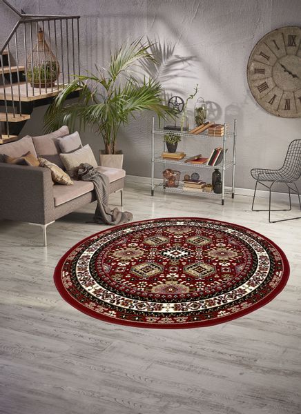 my home Teppich "Diantha" rund 7 mm Höhe Orient-Optik, Teppich mit Bordüre, günstig online kaufen