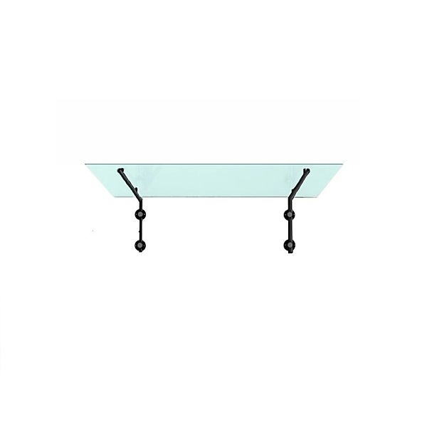 Glaszentrum Hagen L 180x90 cm Glasvordach inkl. Halter Ral7016 Milchglas günstig online kaufen