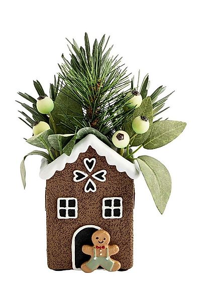 Kunstblume Winterliche Kunstpflanzen im Lebkuchenhaus, Next günstig online kaufen