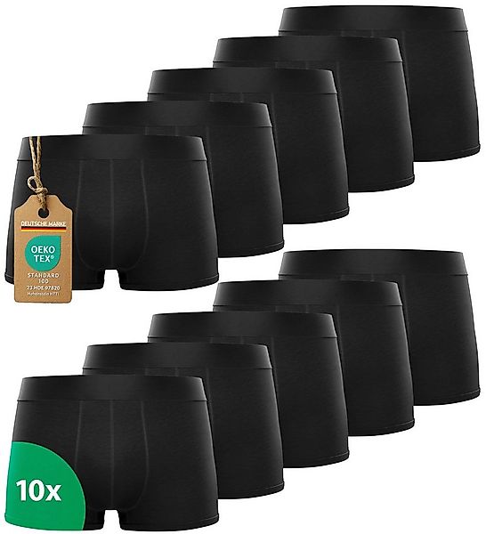 Kemes Boxershorts Herren 10er Pack schwarz Baumwolle Unterhose Unterwäsche günstig online kaufen
