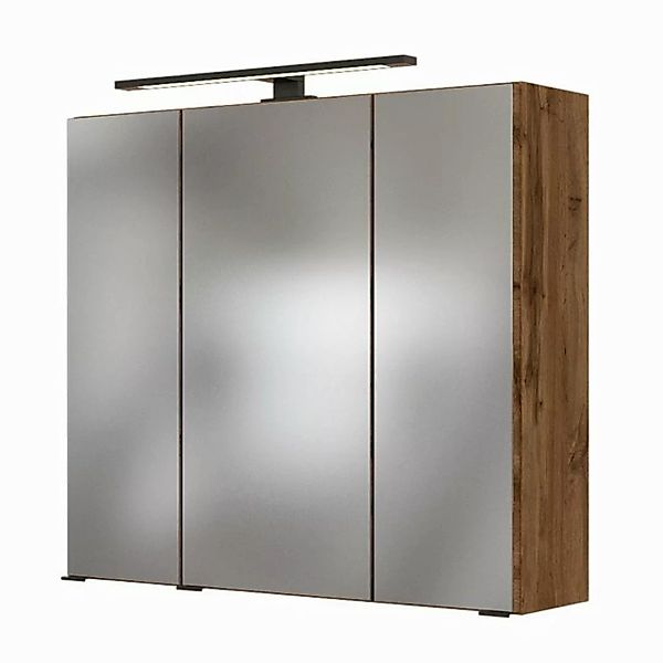 Lomadox Spiegelschrank MANLY-03 Badschrank Spiegel Badmöbel 3D LED 70 cm Ei günstig online kaufen