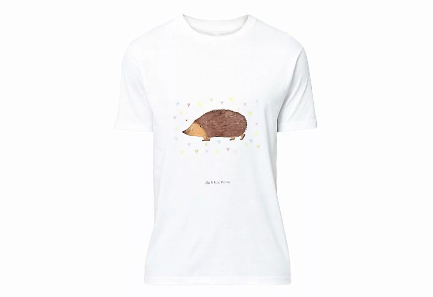 Mr. & Mrs. Panda T-Shirt Igel Herzen - Weiß - Geschenk, Tshirt, süße Tiermo günstig online kaufen