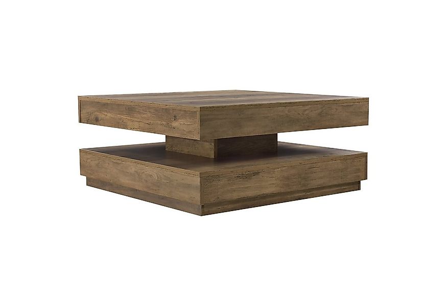 en.casa Couchtisch, »Florenz« quadratisch 76 x 76 x 38 cm Holzoptik günstig online kaufen