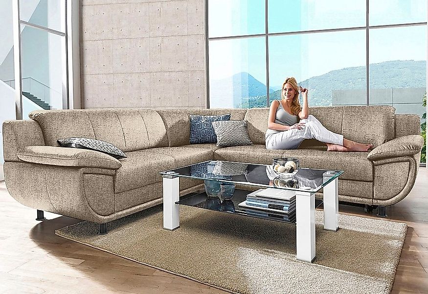 TRENDMANUFAKTUR Ecksofa "Rondo wahlweise mit Schlaffunktion, 267x247 cm (Bx günstig online kaufen