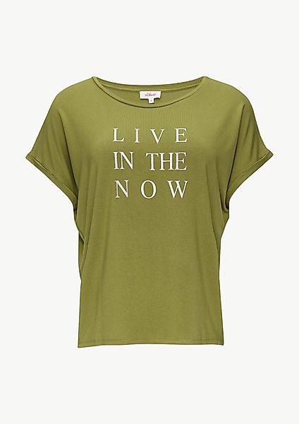 s.Oliver Kurzarmshirt T-Shirt aus Viskosestretch mit günstig online kaufen