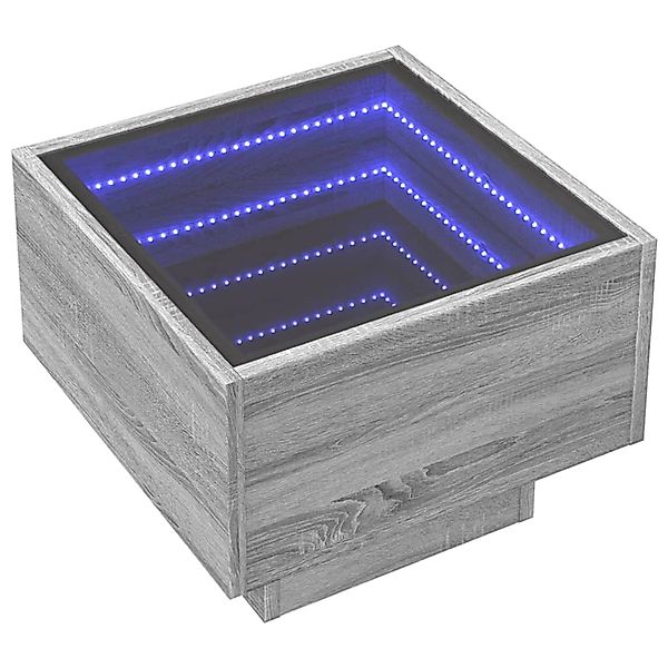 vidaXL Beistelltisch mit LED Grau Sonoma 40x40x30 cm Holzwerkstoff 847502 günstig online kaufen
