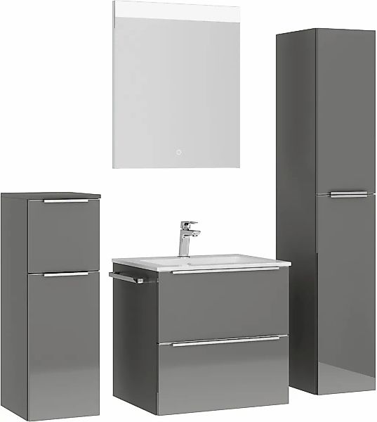 nobilia Badmöbel-Set "Levere" vormontiert, mit Soft-Close, 4 Stk. tlg. günstig online kaufen