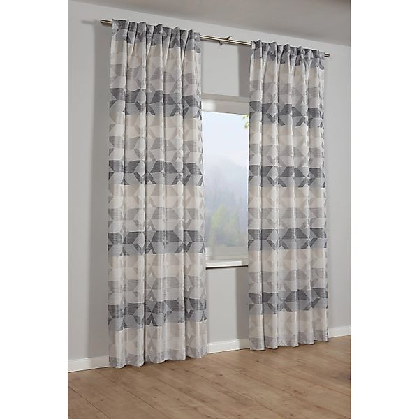 Sehlbach Gardine "Schal Raute" Schlaufen 1 Stk. tlg. mit Gardinenband und v günstig online kaufen