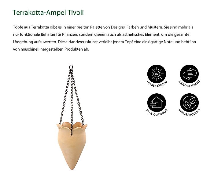 Dehner Blumenampel Amphore, Ø 18 cm günstig online kaufen