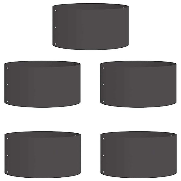 vidaXL Garten-Pflanzgefäß 5 Stk Schwarz 40 x 40 x 20 cm 873607 günstig online kaufen