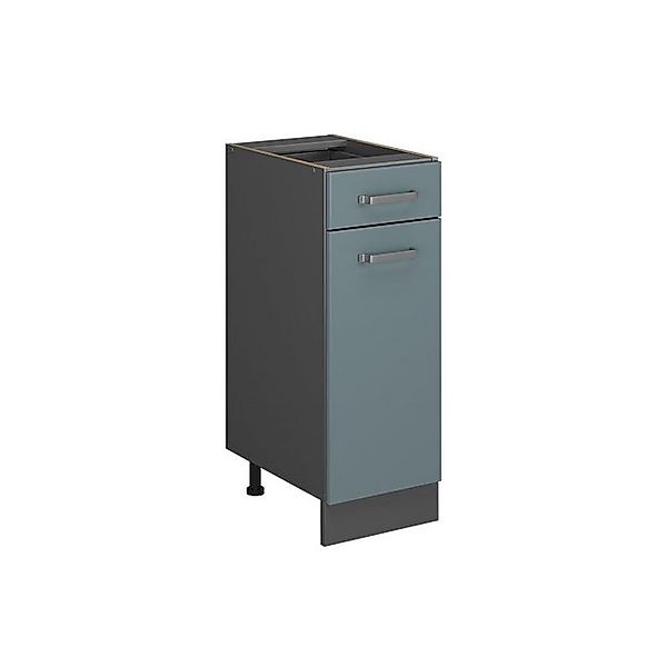 Vicco Küchenunterschrank R-Line Blau-Grau/Anthrazit 30 cm ohne Arbeitsplatt günstig online kaufen
