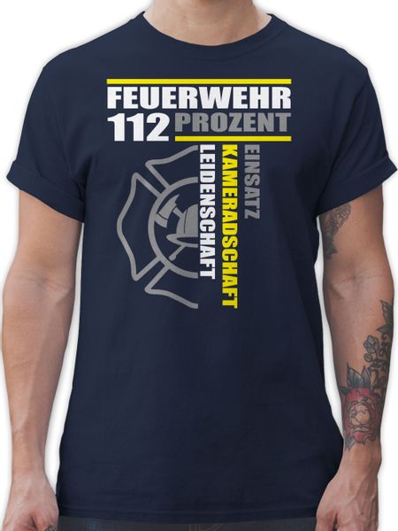 Shirtracer T-Shirt Feuerwehr 112 Prozent Einsatz günstig online kaufen