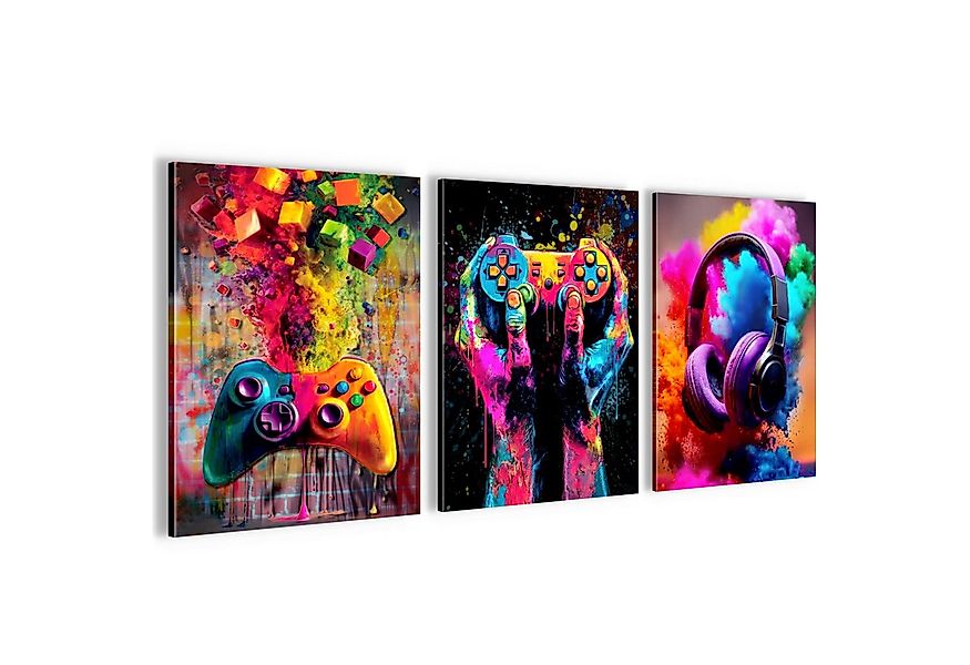 Novart Wandbild Wandbilder Gamer Spielkonsole Jugendzimmer Kinderzimmer, Bu günstig online kaufen