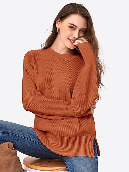 Imily Bela Sweater Damen Oversize-Pullover aus Rippstrick (Packung, 1-tlg., günstig online kaufen