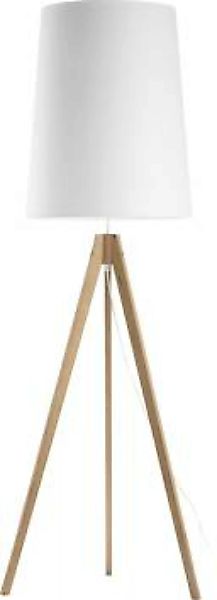 Stehlampe Weiß Holz 165cm Wohnzimmer Büro Lampe günstig online kaufen