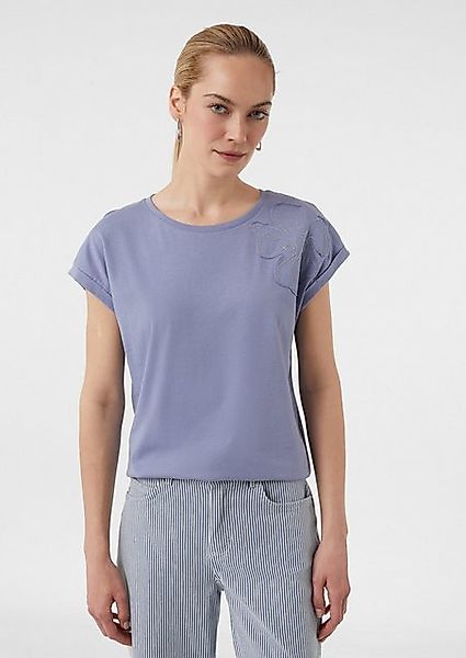 comma casual identity Kurzarmshirt T-Shirt mit überschnittenen Schultern un günstig online kaufen
