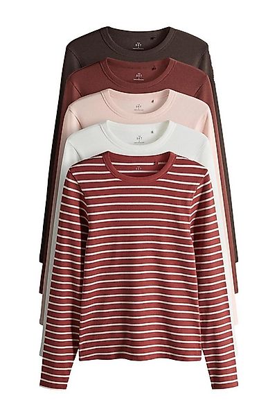 The Set Langarmshirt The Set Rundhals-Langarmshirts, 5er-Pack (5-tlg) günstig online kaufen