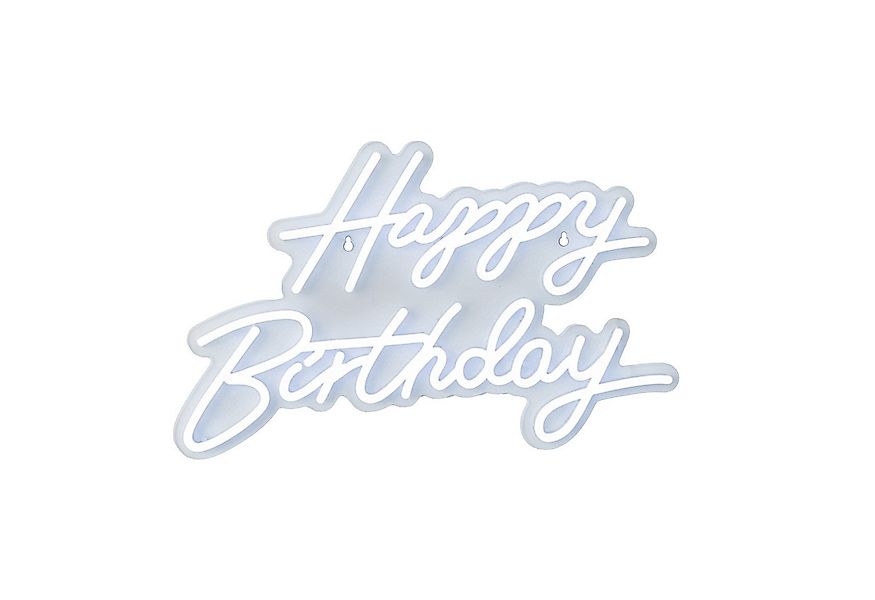 relaxdays Deko-Schriftzug LED Schild Happy Birthday, kaltweiß günstig online kaufen