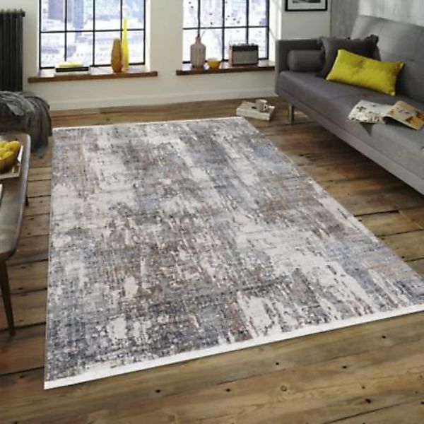 Carpetilla Designer Wohnzimmer Teppich Abstrakte Musterung Modern  Grau Ric günstig online kaufen