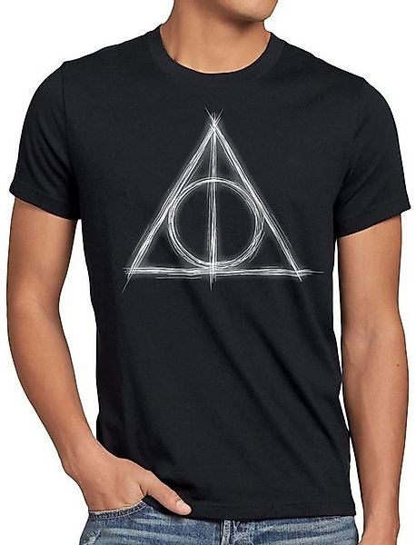 style3 T-Shirt Heiligtümer Magie Besen Deathly Hollows potter hogwarts günstig online kaufen