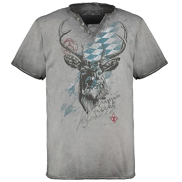 HangOwear T-Shirt mit Motiv-Print Farbe grau Größe: 7XL günstig online kaufen