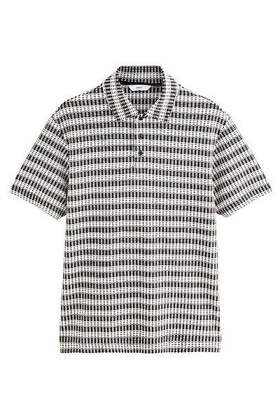 Next Poloshirt Poloshirt mit Knopfleiste und Strukturstreifen (1-tlg) günstig online kaufen