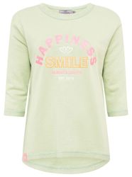 Zwillingsherz Langarmshirt "Smile" 3/4-Arm, Rundhalsausschnitt, Stickerei günstig online kaufen