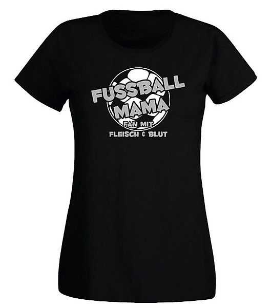 G-graphics T-Shirt Damen T-Shirt - Fussballmama - Fan mit Fleisch & Blut Sl günstig online kaufen