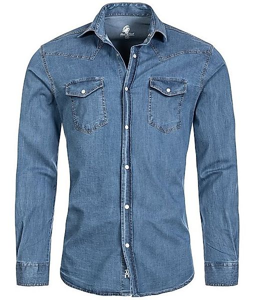 Rock Creek Jeanshemd Herren Jeanshemd Blau günstig online kaufen