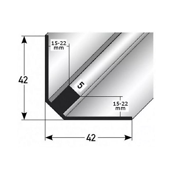 Treppeninnenecke "Ardsley", Einfassung: 15 - 22 mm (Edelstahl matt, gebohrt günstig online kaufen