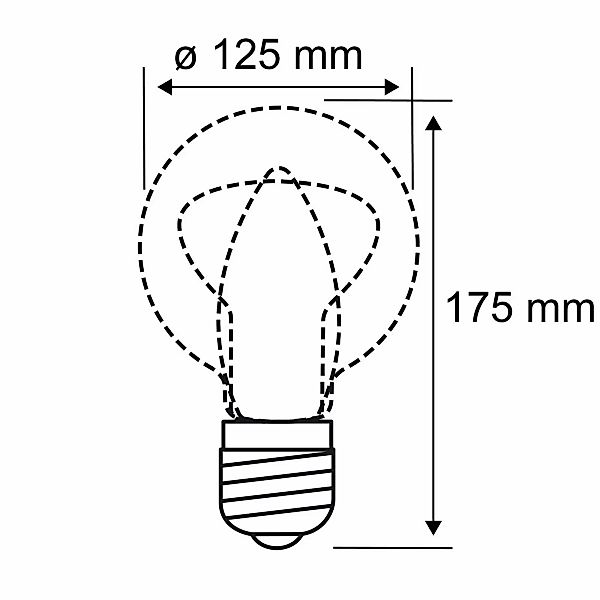 Pauleen LED-Leuchtmittel Filament G125 E27 9 W klar 2.700 K günstig online kaufen