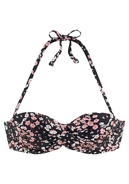 LASCANA Bügel-Bandeau-Bikini-Top "Blair", mit floralem Design günstig online kaufen
