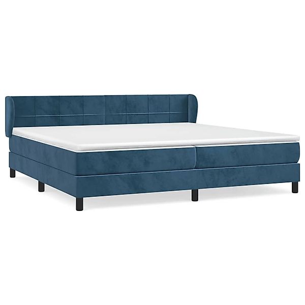 vidaXL Boxspringbett Boxspringbett mit Matratze Dunkelblau 200x200 cm Samt günstig online kaufen